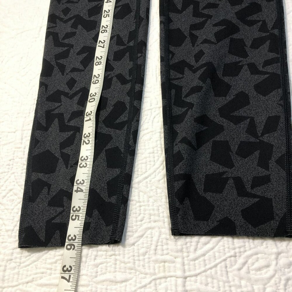 Aerie Leggings High-Waisted Black Printed Star Pattern Chill Play Move S - Picture 11 of 11